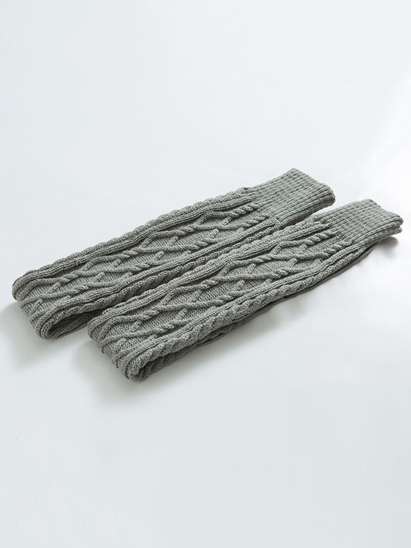 Vêtements de maison, bas jacquard de couleur unie, accessoires pour garder au chaud