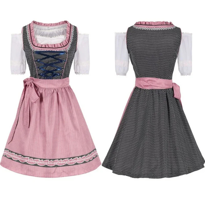 Robe Dirndl Rose Oktoberfest pour Femmes