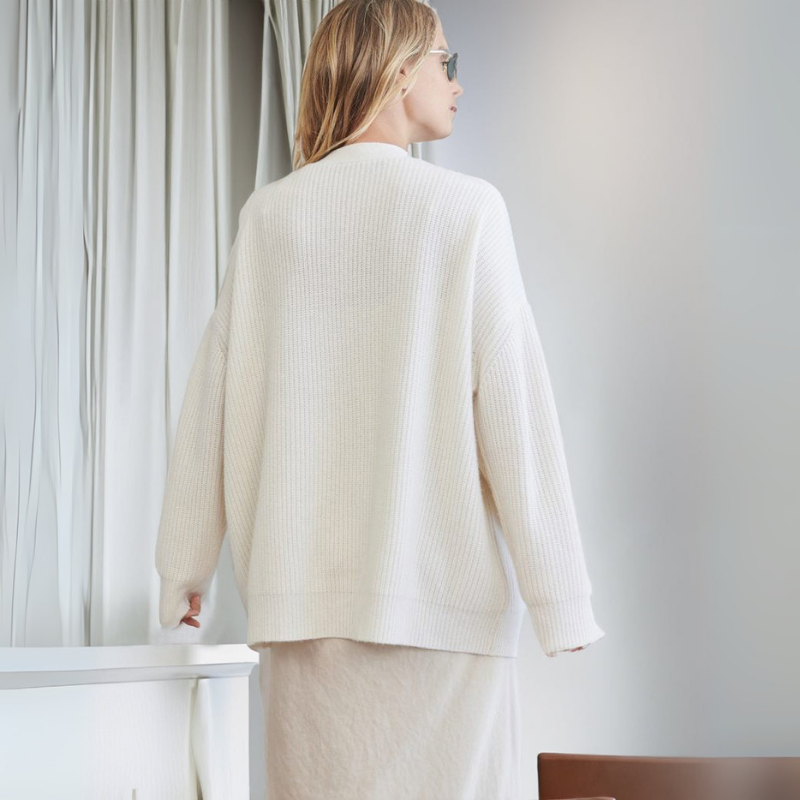 Cardigan Femme Oversize Côtelé | Détente Long