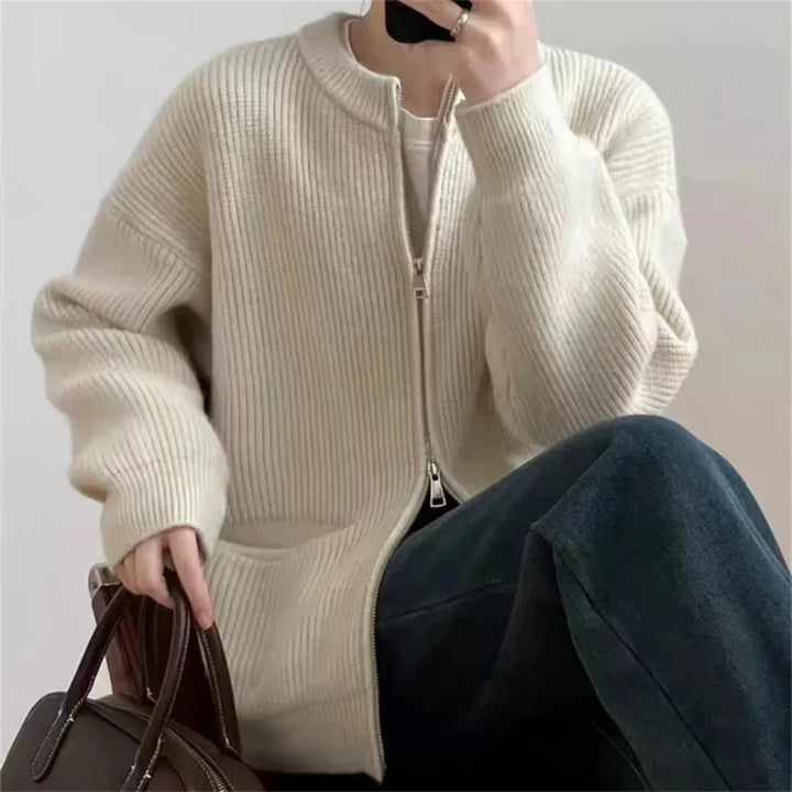 Cardigan en tricot confortable avec devant ouvert et texture côtelée – pour femmes