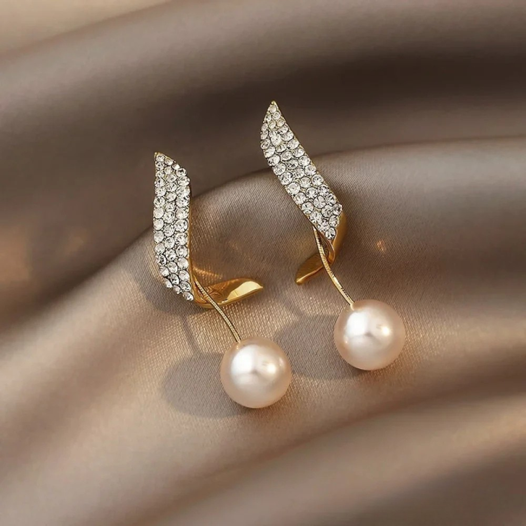 Wibke – Boucles d'oreilles en arc de perles