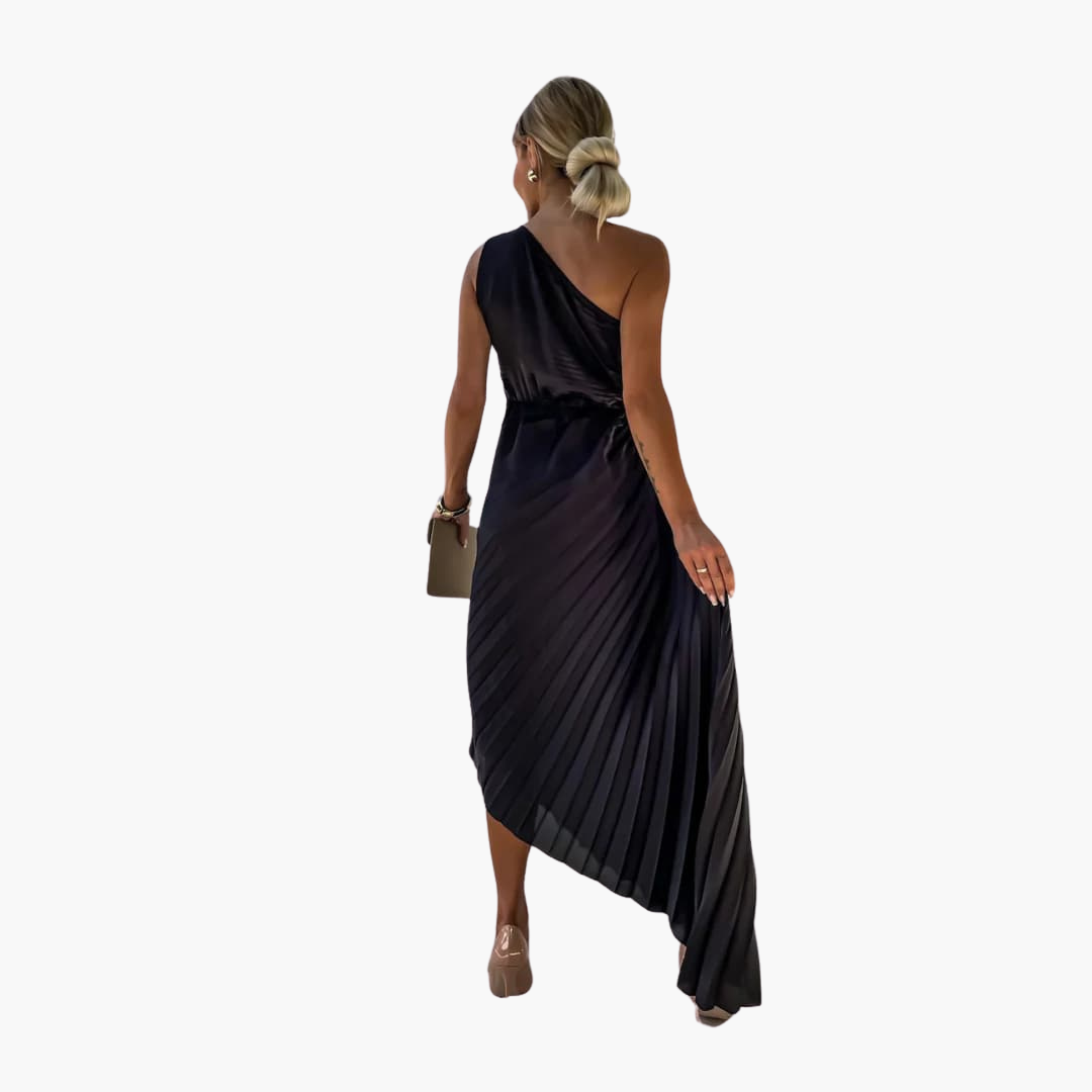 Robe midi romantique pour femmes – Appliques florales 3D