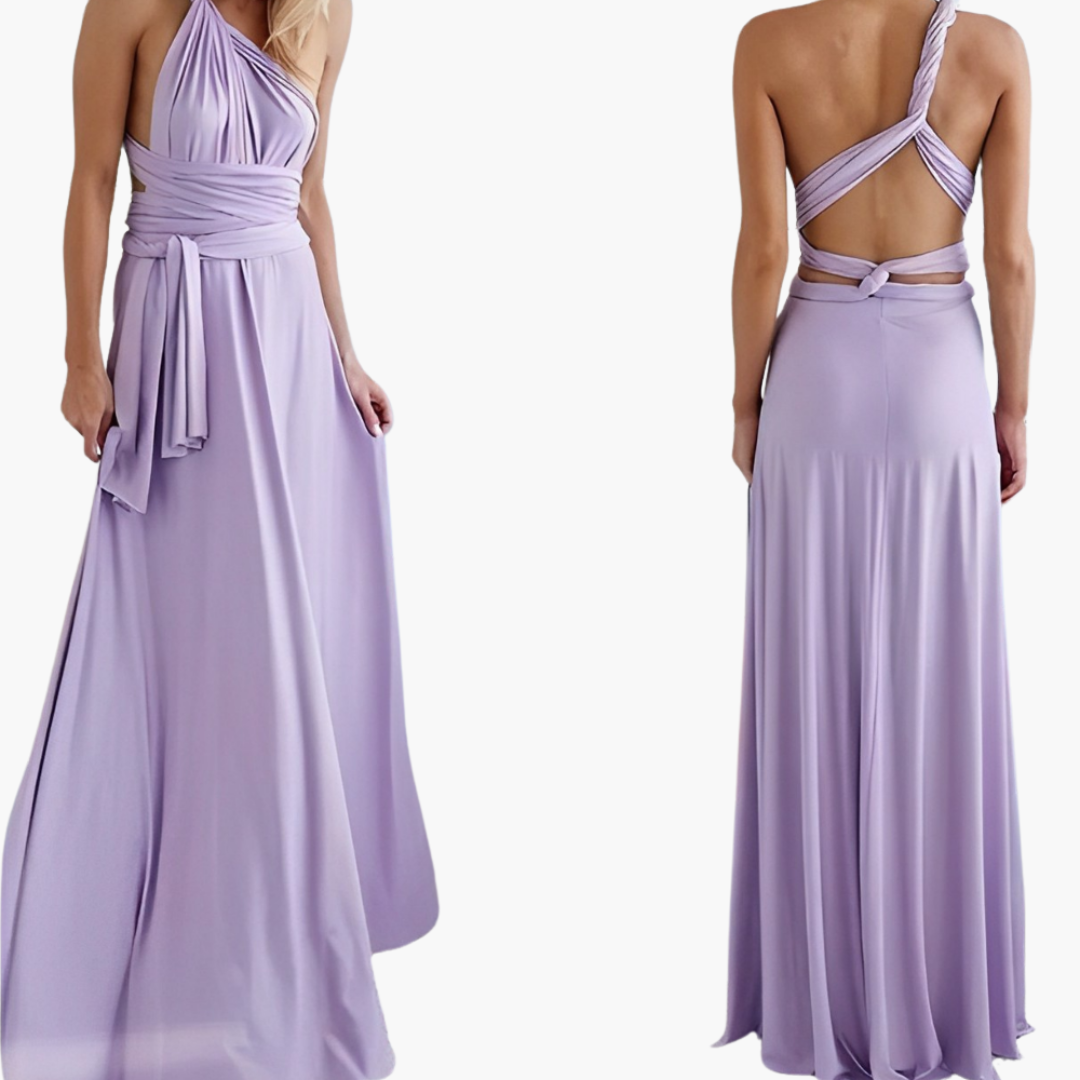 Robe de soirée avec décolleté en V - Style femme pour les nuits de gala