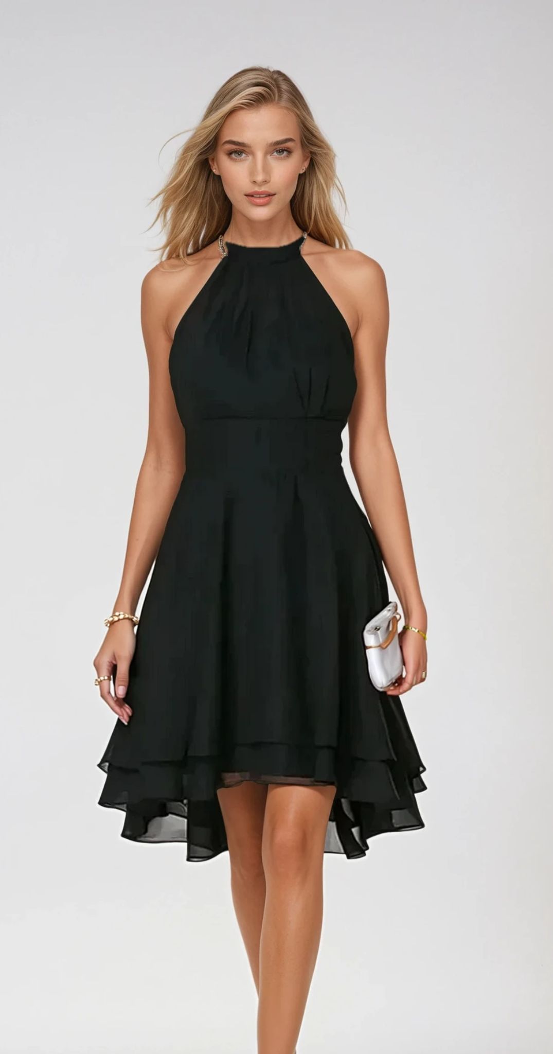 Robe Mini Halter pour Invitées de Mariage