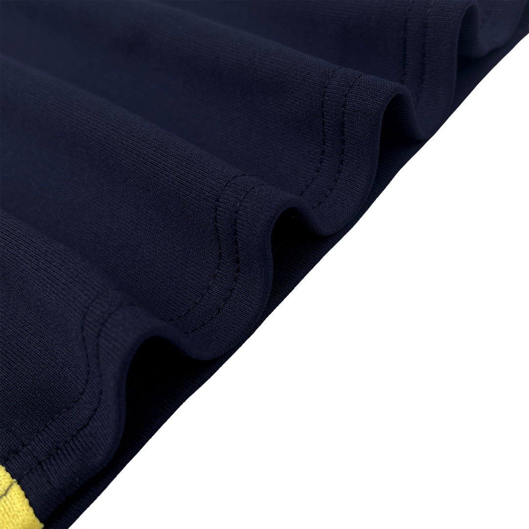 Pantalon rayé taille haute, à jambes larges, à taille élastique, à poches