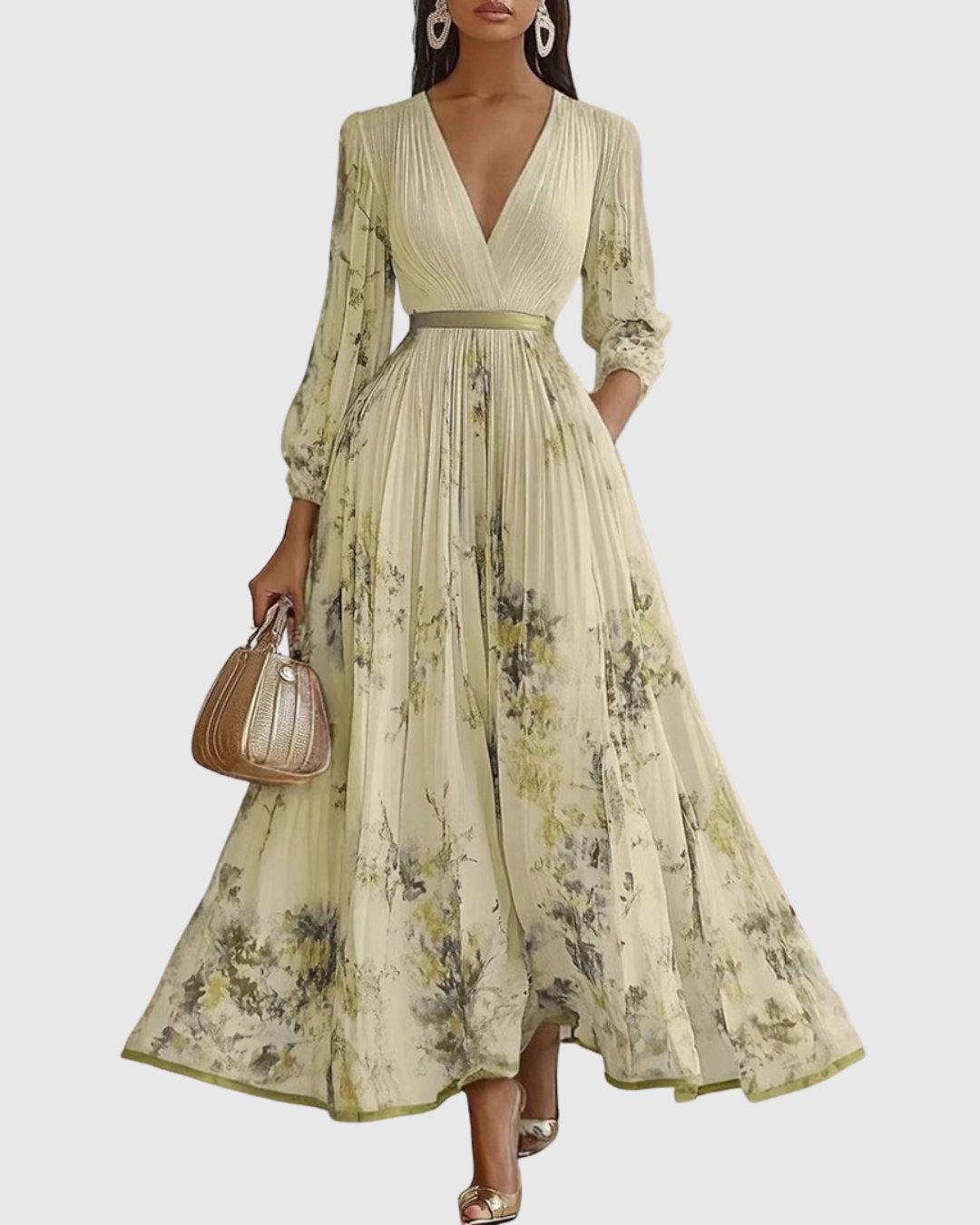 Leona | Robe maxi élégante avec de belles plis