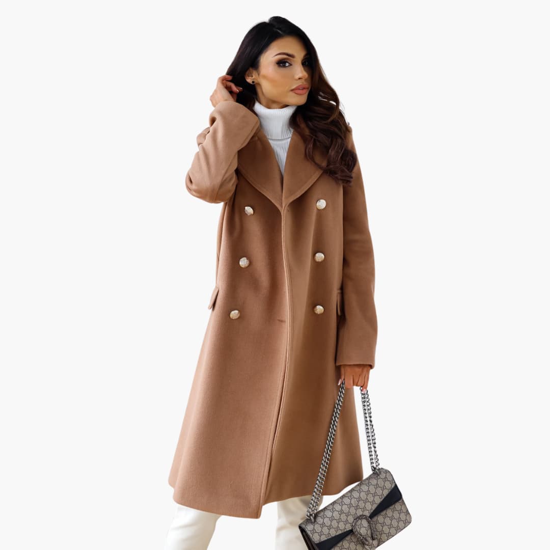 Trench-coat à col revers pour femmes