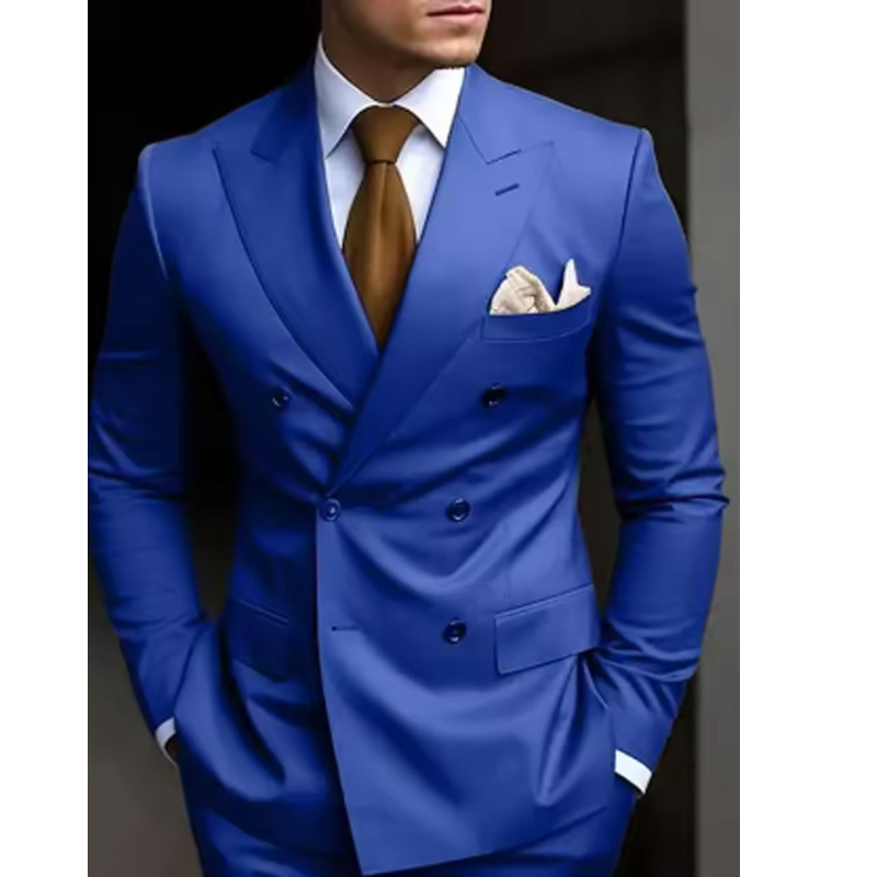 Costume de mariage pour homme à double boutonnage avec six boutons | Élégant