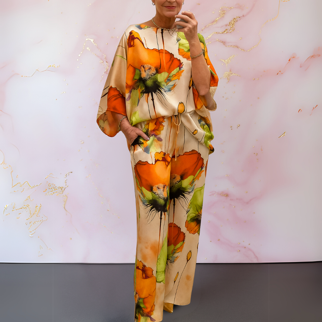 Moniek™ | Ensemble pour femmes en satin à deux pièces