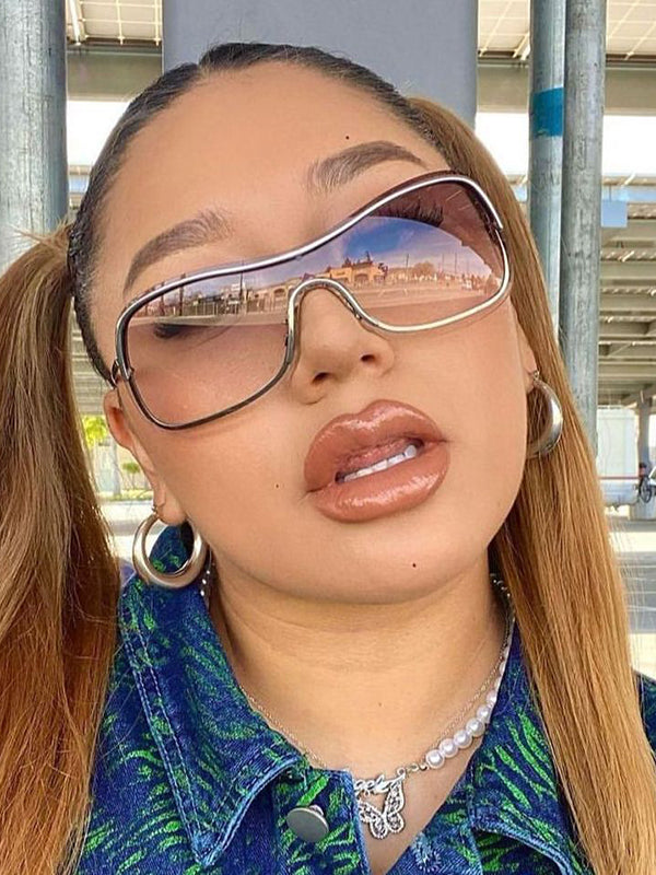 Lunettes de soleil géométriques anti-UV