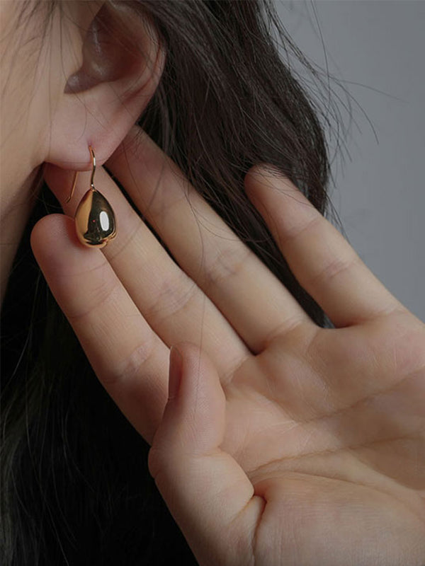 Accessoires de boucles d'oreilles en forme de goutte d'eau géométrique simple