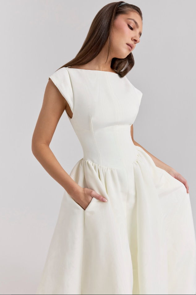 Lucia - Robe midi plissée