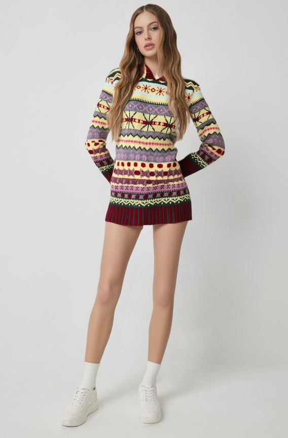 Pull en grosse maille Norvégien pour femmes | Hiver
