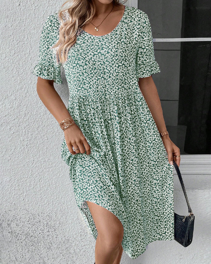 Fleur™ | Robe midi élégante avec motif floral