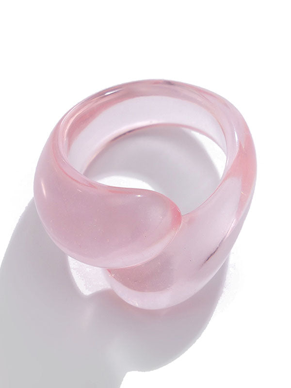Bague géométrique couleur unie