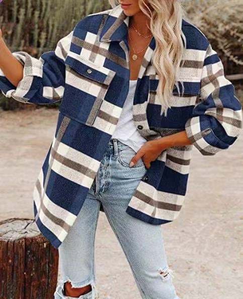 Chemise oversize à carreaux confortable et stylée pour femmes