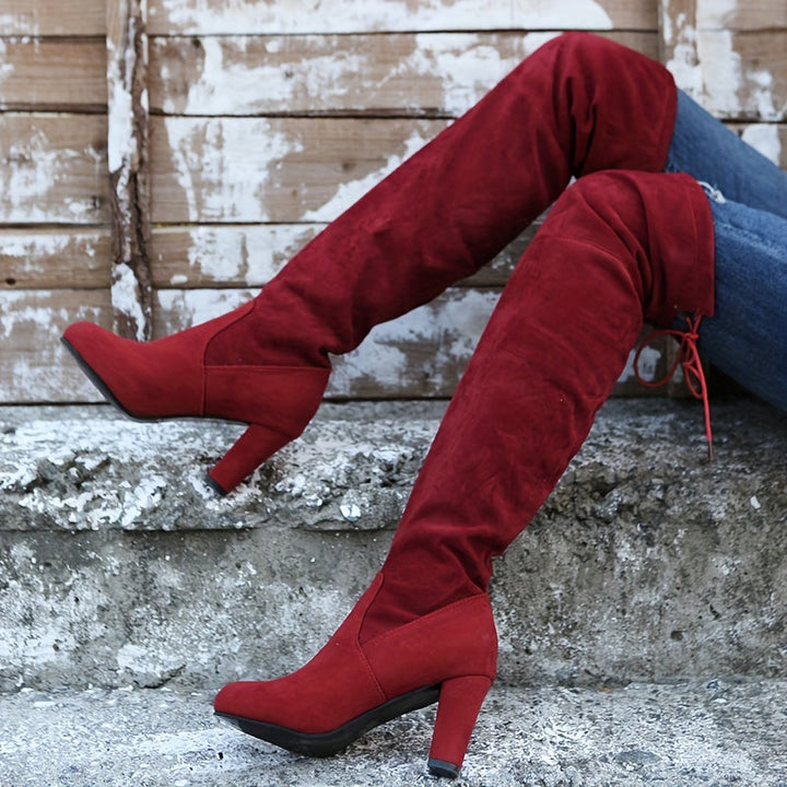 Bottes overknee pour femmes | Tige haute au-dessus du genou avec enfilage