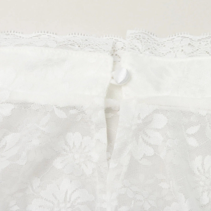 Blouse Dirndl Blanche Femme Oktoberfest | Col Montant