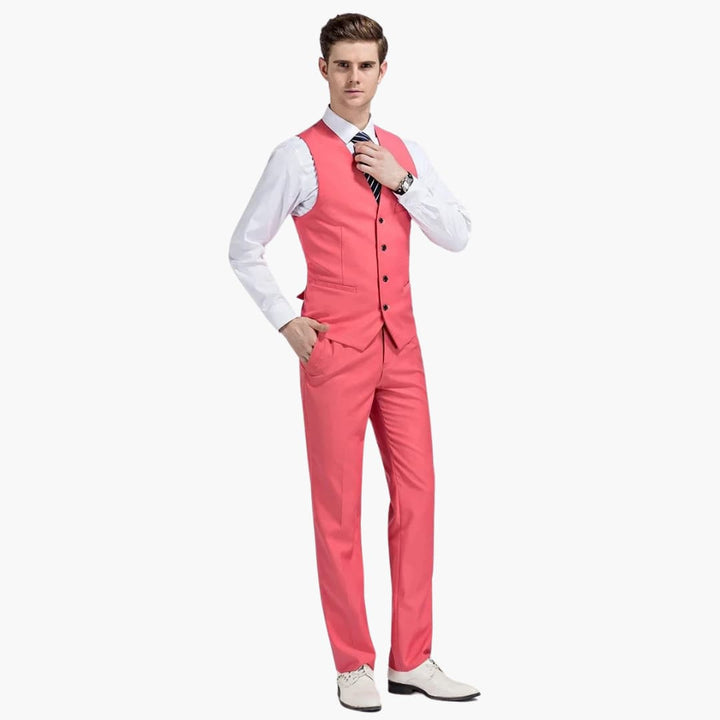 Costume moderne pour invité de mariage - pour hommes avec gilet et pantalon
