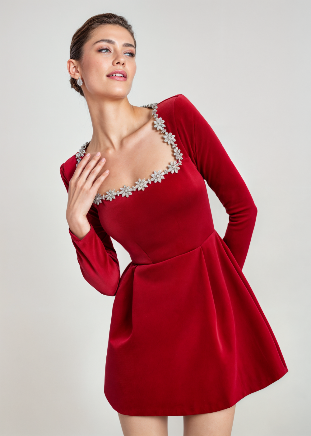 Violet | Robe Mini en Velours