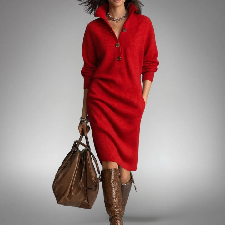 Tabea | Robe en tricot douce avec une touche féminine