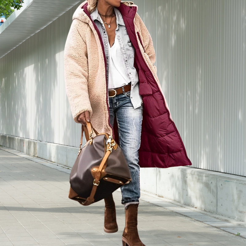Veste d'hiver Femme Longue | Avec Capuche et Poches