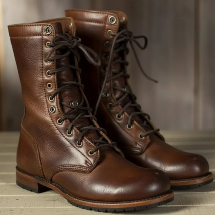 Sina | Bottes à lacets décontractées pour femmes à bout rond