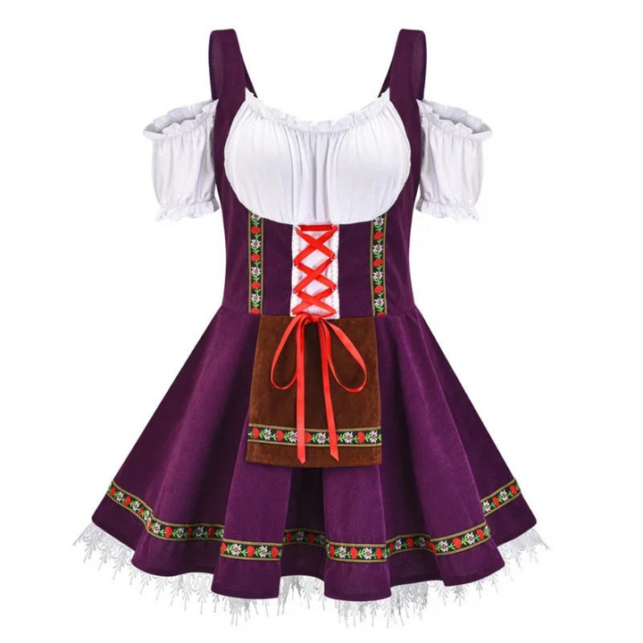 Robe Dirndl Mini pour femmes en version courte | Robe traditionnelle avec des éléments classiques