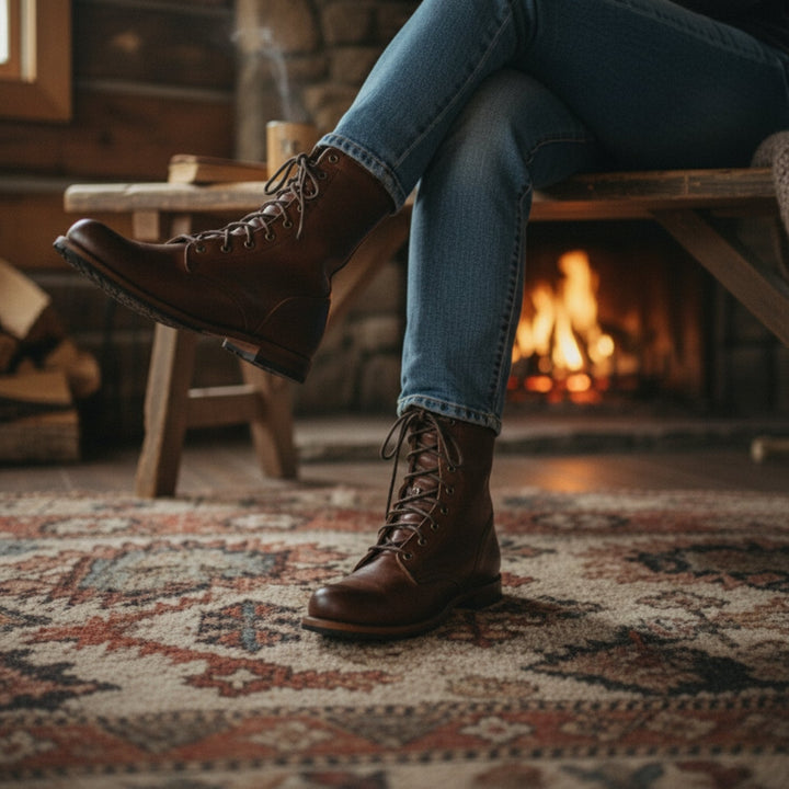 Sina | Bottes à lacets décontractées pour femmes à bout rond