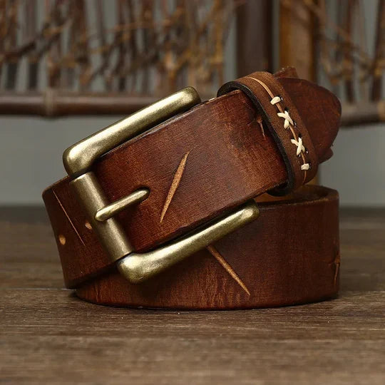 EMMERICH - CEINTURE EN CUIR AVEC BOUCLE EN MÉTAL