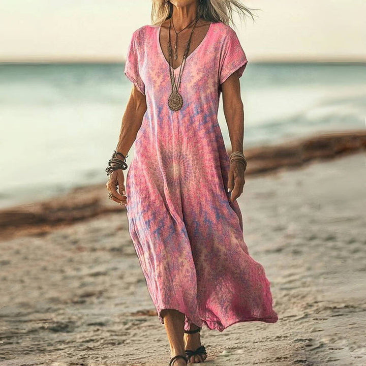 MAYLORA™ | Robe maxi tie-dye décontractée