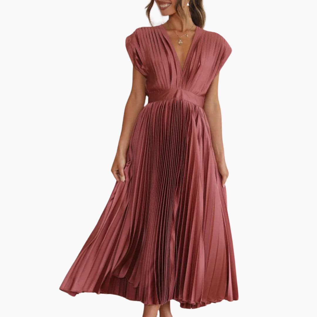 Robe midi élégante avec décolleté en V - Mode de soirée pour femmes Farfetch
