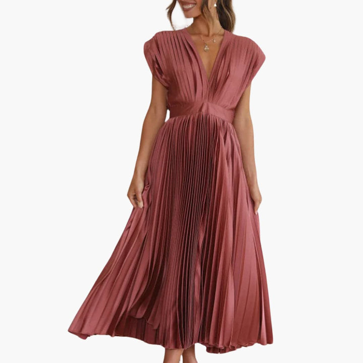 Robe midi élégante avec décolleté en V - Mode de soirée pour femmes Farfetch