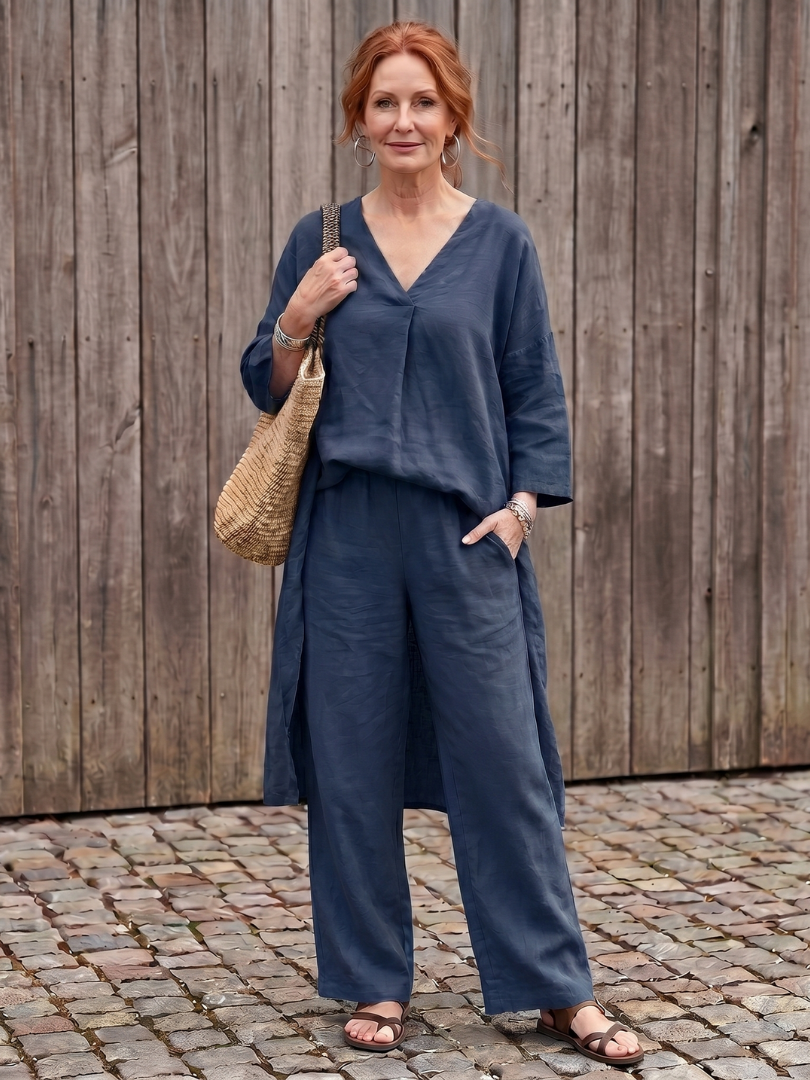 Onyx | Haut tunique ample avec ensemble de pantalons larges