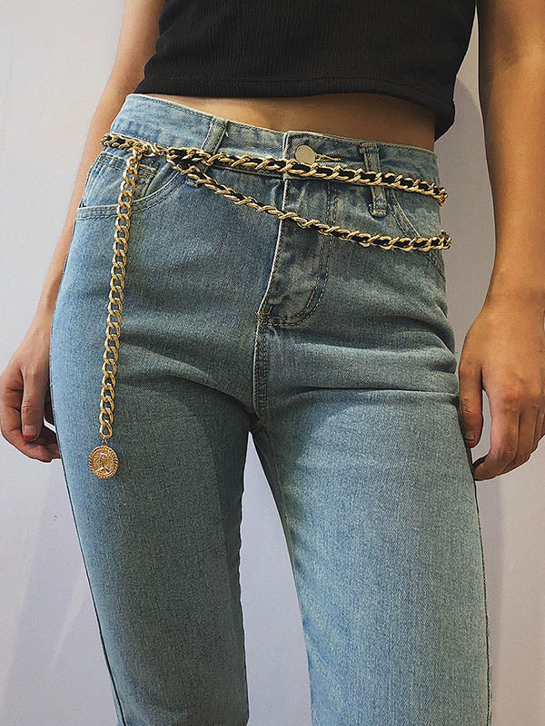 Chaîne de taille géométrique de mode vintage