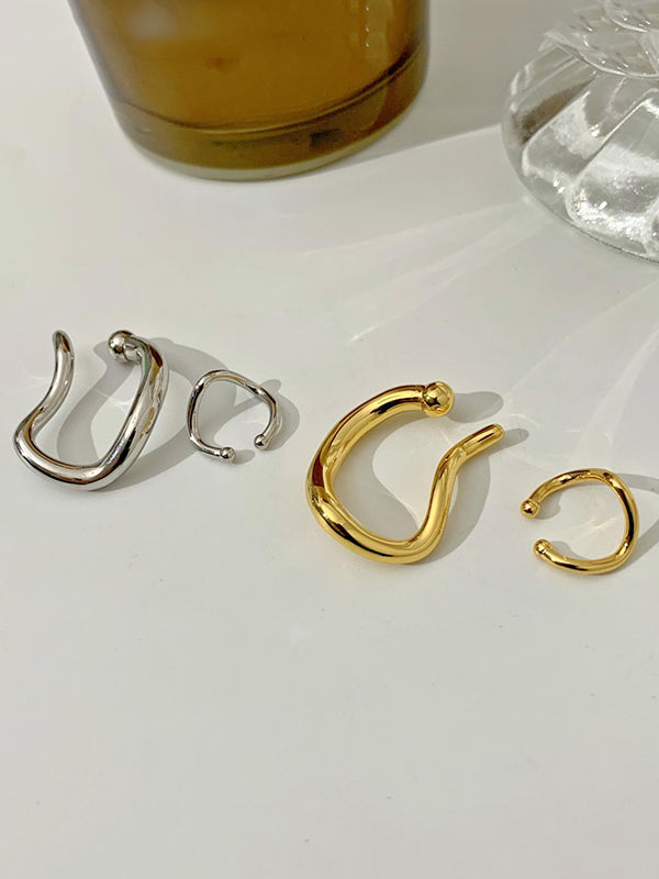 Boucles d'oreilles simples chic, normcore, couleur unie