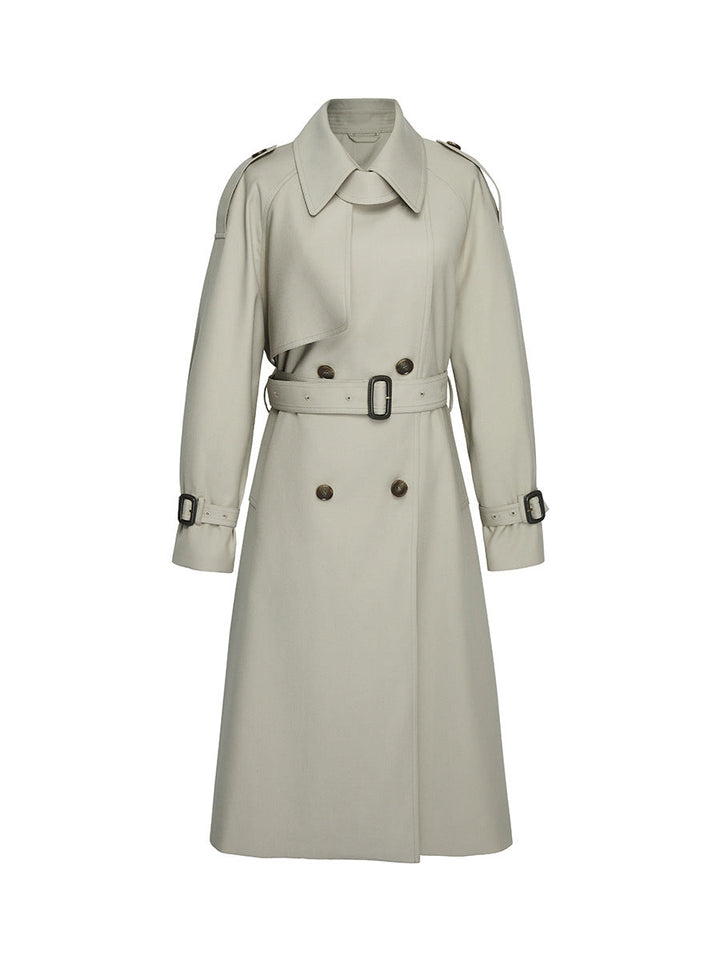 Trench-coat classique pour femmes avec ceinture