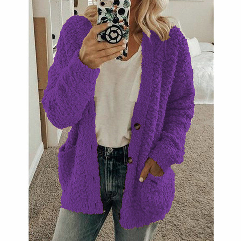 Veste en Fleece Teddy pour Femmes avec Capuche | Manteau d'Hiver Douillet