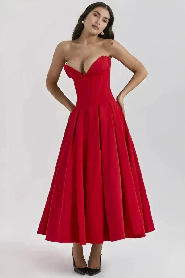 Larissa | Robe Midi Corset Femme pour Occasions Spéciales – Corset Midi Élégant 2026