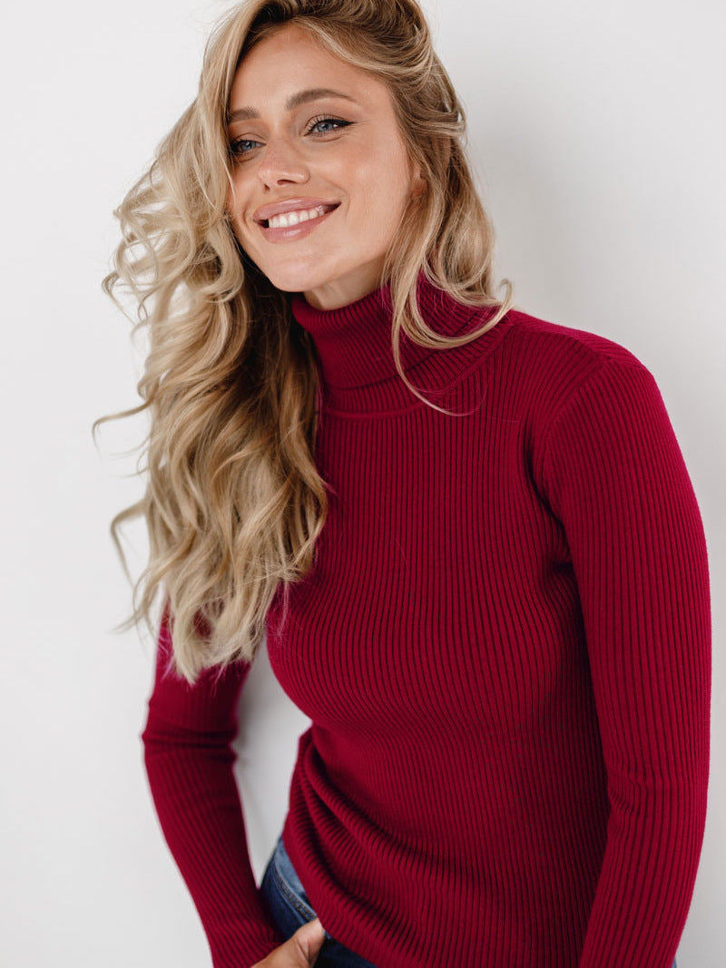 Pull à col roulé classique pour femmes | Décontracté