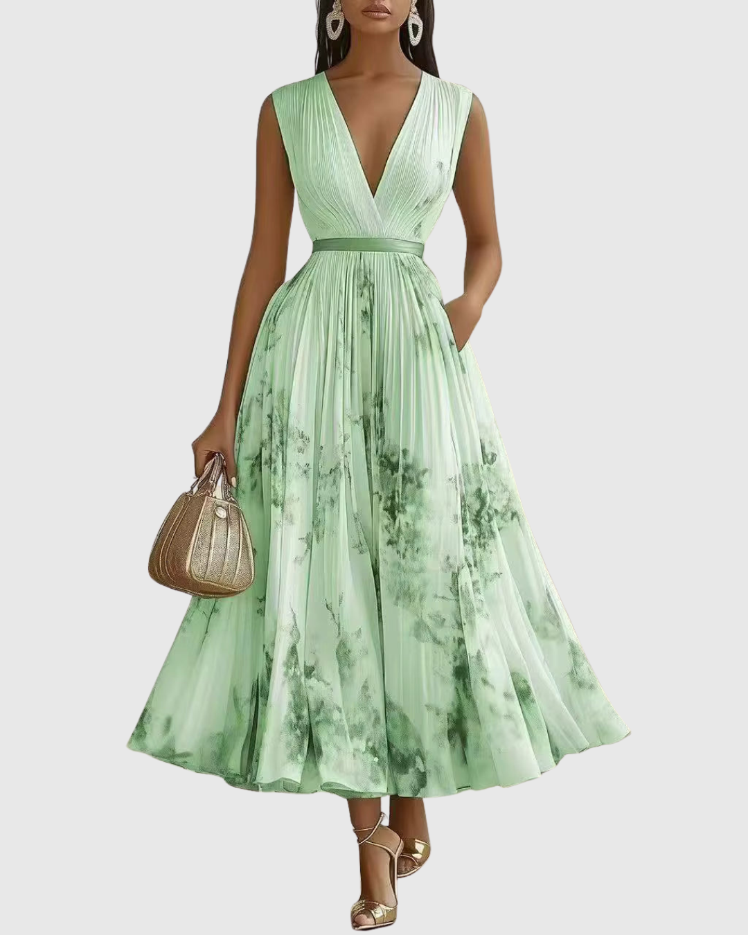 Leona | Robe maxi élégante avec de belles plis