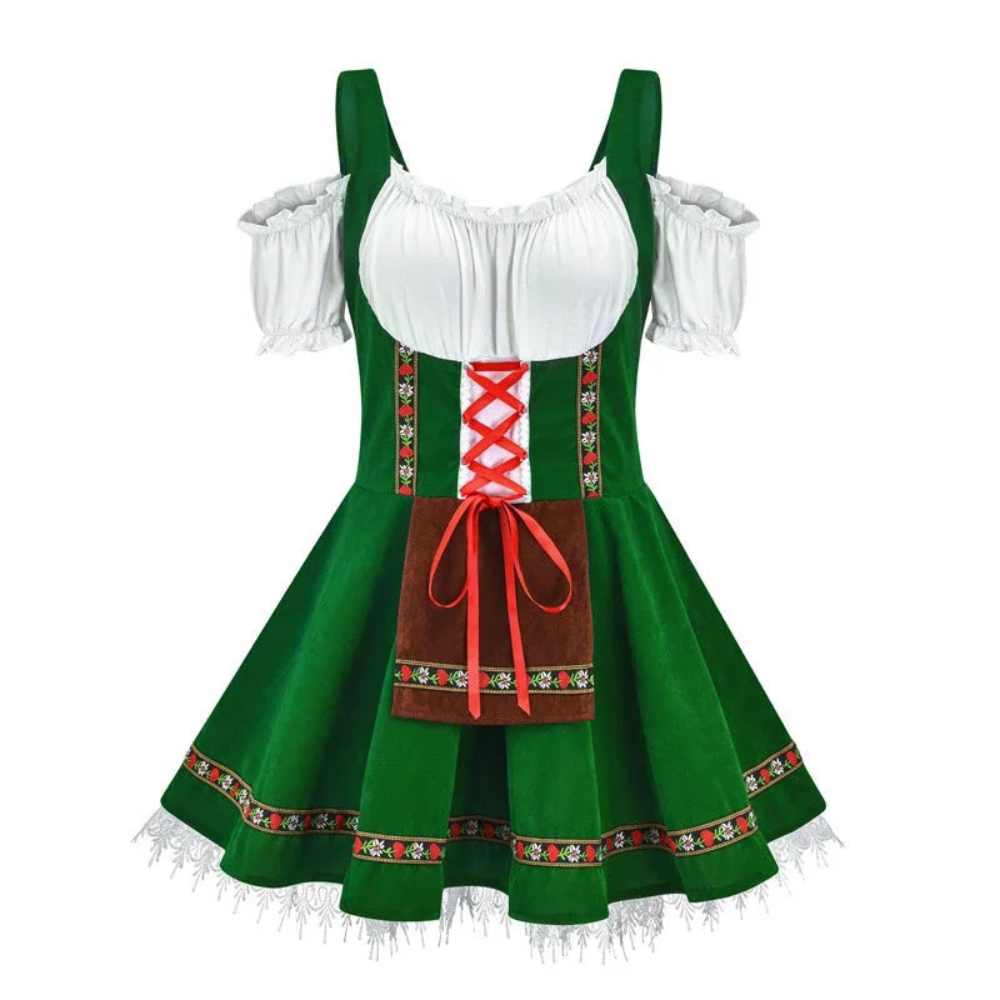 Robe Dirndl Mini pour femmes en version courte | Robe traditionnelle avec des éléments classiques