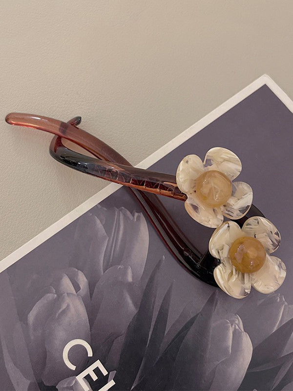 Pinces à cheveux géométriques en forme de fleur