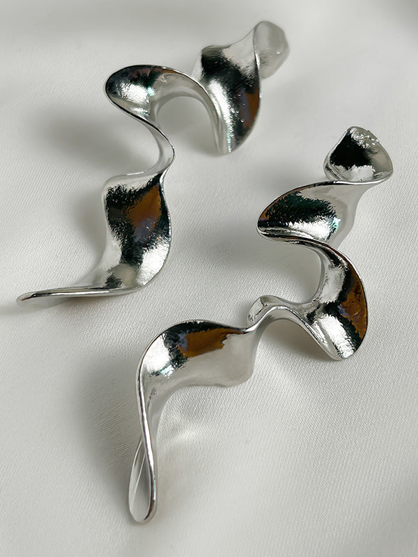 Boucles d'oreilles pendantes géométriques couleur unie