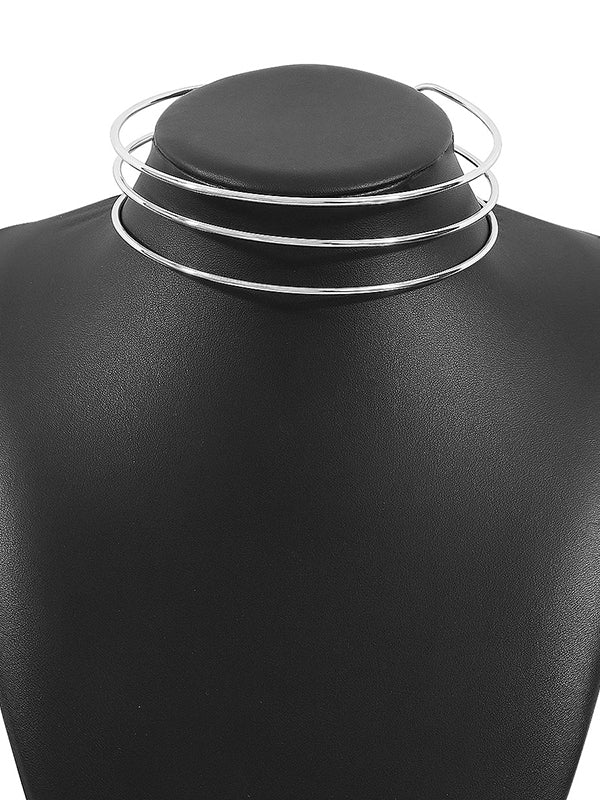 Normcore géométrique ringent collier ras du cou colliers accessoires