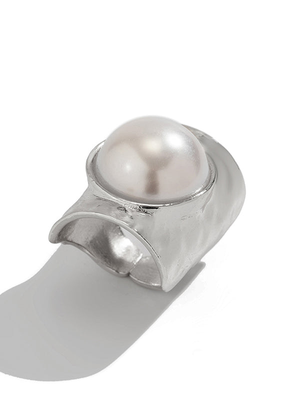 Bague géométrique brillante