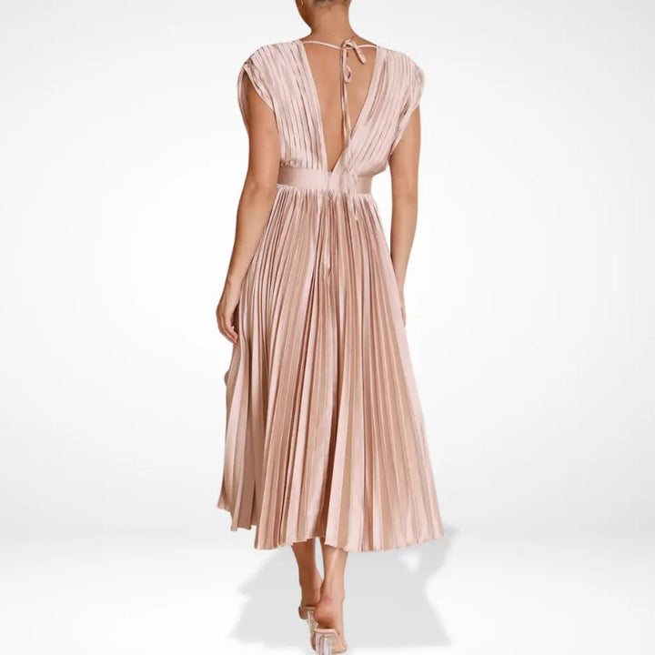 Robe Maxi Plissée Serena Élégante