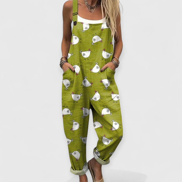 Althea | Combinaison Vintage Femme à Jambes Larges