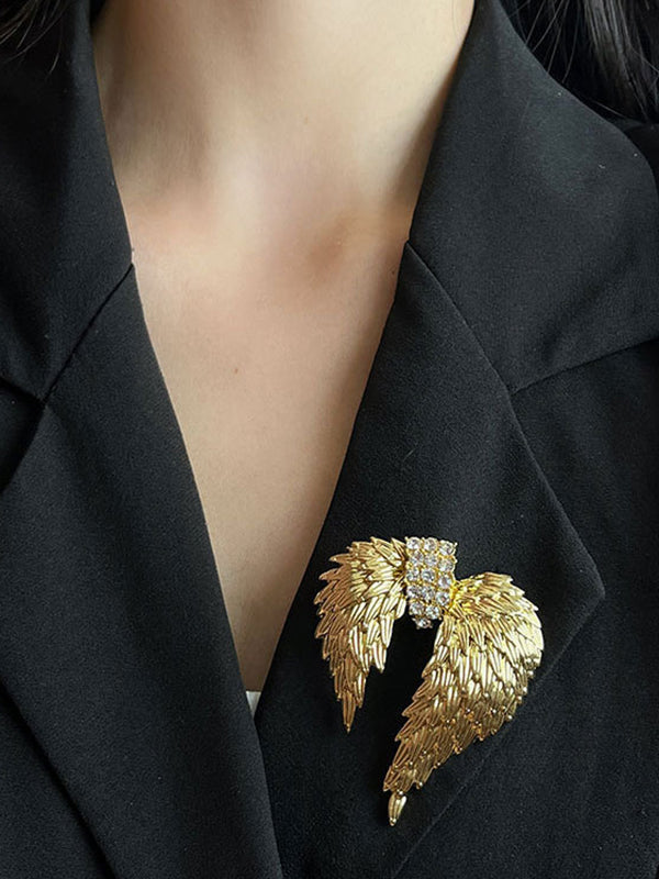 Broche géométrique à strass