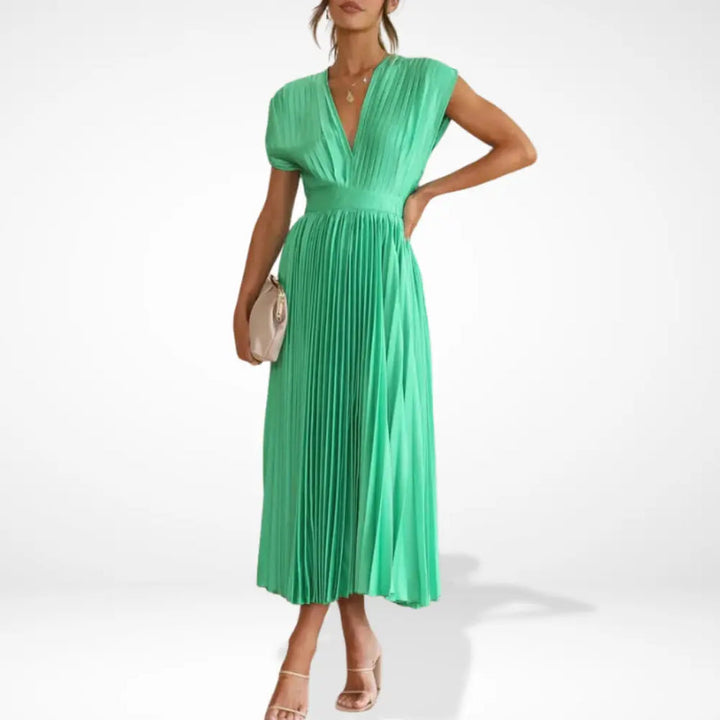 Robe Maxi Plissée Serena Élégante